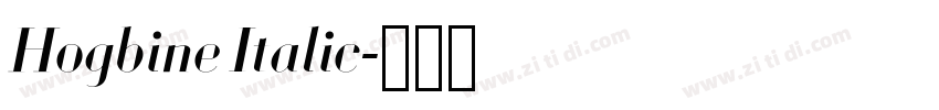 Hogbine Italic字体转换